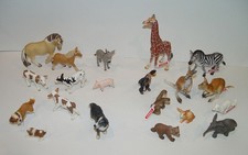 20 Schleich Haustiere Kuh Hund Pferd u.a.-Wildtiere Zebra Giraffe Känguru u.a.