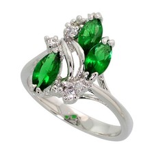 925 Sterling Silber 3 Steine