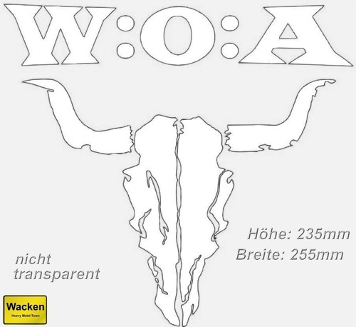 Hardrock aufkleber - w, a