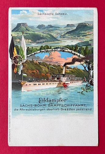 Litho sächsische schweiz - ak,