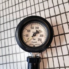 DRÄGER - Finimeter/Manometer 350 bar - mit Schlauch - GEBRAUCHT, nicht geprüft