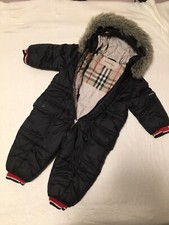 Traumhafte Burberry Baby Schneeanzug schwarz Gr. 9M/74cm neuwertig