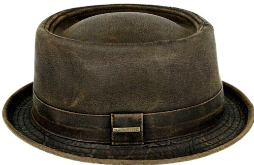 Herren pork pie hut - herren, kunstleder