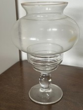 Windlicht aus Kristallglas  20,5 cm hoch