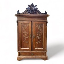 Gründerzeit Schränkchen Miniatur Schrank Model Wandschrank Historismus Nussbaum