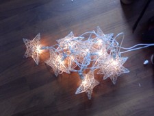 Lichterkette/neuwertig/silbern