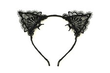 Haarreif Haarreifen Tiara Diadem Katzenohren Spitze Haarschmuck A264