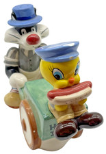 Warner Bros Looney Tunes Sylvester & Tweety Hot Dog Wagen Salz Pfeffer Keramik
