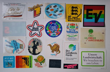 Aufkleber-Sammlung Werbeaufkleber Konvolut 80er/90er Sticker, 20 Stück