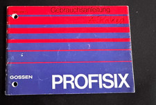 #A0854-Gossen Profisix  Gebrauchsanleitung  Anleitung Broschüre, Brochure