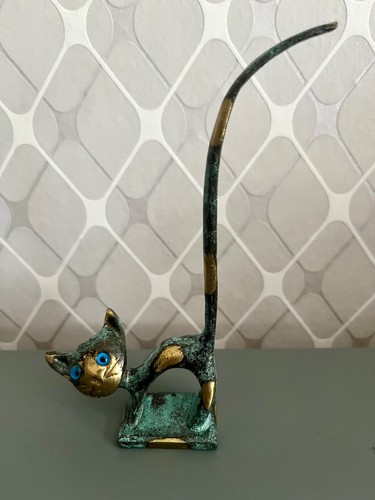 Katzen figur bronze - katzen,