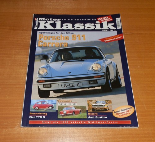 Motor klassik 2001 porsche - klassik, 2/2001,