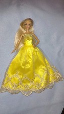 Barbie Puppen Kleid Gelb Belle