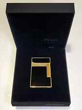 S.T Dupont Schwarz Gold China Lack Linie Feuerzeug Lighter  NEU