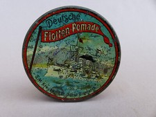 alte Blechdose Deutsche Flotten Pomade S. M. Kreuzer 1. Cl.  Fürst Bismarck