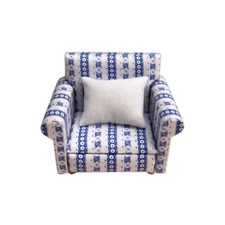 Puppenstube - Sessel blau /