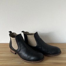 Chelsea Boots Stiefelette Lederstiefel Alberto Fermani 37,5 Leder Schwarz 