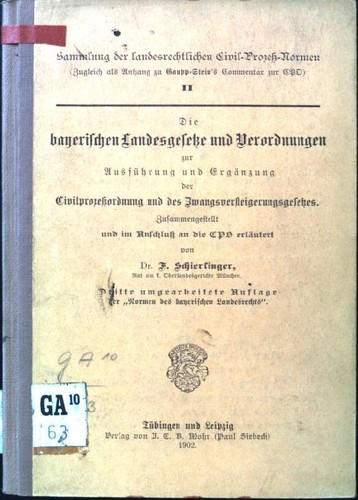 Die bayerischen landesgesetze - die,