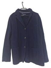 GERRY WEBER Damen Blazer Gr. 44 Blau Wolle Casual