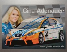 Motorsport Autogrammkarte Gina Adenauer, Seat Leon Supercopa