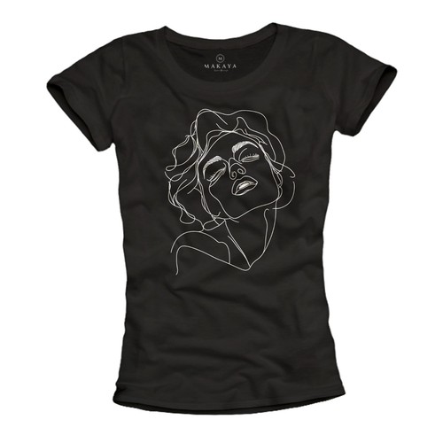 Damenshirt mit frauengesicht - damenshirt,