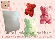 🐻 Silikonform Bär Rosen