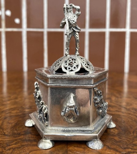 Tintenfass silberdose silber - silberdose,