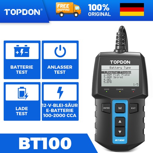 2026 topdon bt100 kfz - bt100,