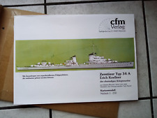 CFM Modellbaubogen -1:250 , -"Erich Koellner Zerstörer"Schiffsbausätze