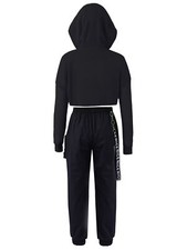 Mädchen Hip Hop Street Dance Kleidung Set Jazz Dancewear Hoodie Top + Weste+Hose