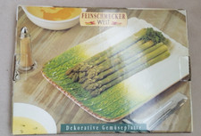 antik  Keramik Spargel Servierplatte Art Deco 33 x 23,5cm