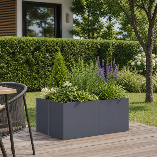 Pflanzkübel stahl 80x80x40cm - pflanzkübel,