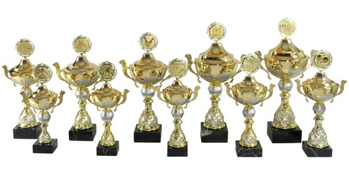 10er serie pokale silber - 10er, silber/gold
