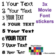 3x Individueller Text Film TV
