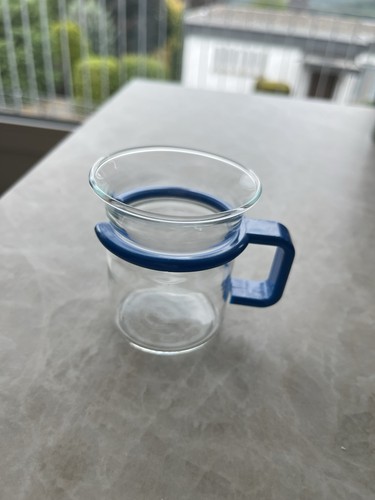 Espressotasse glas mit - glas, blauem
