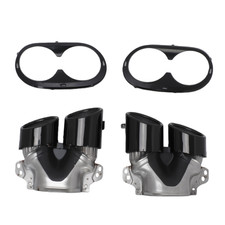 2x Schwarz Auspuffblende