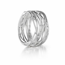 Damen Ring 925 Silber breit