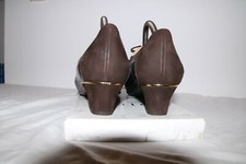 Schuhe Goldrand braun