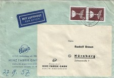 Berlin Luftpost-Doppel-Brief