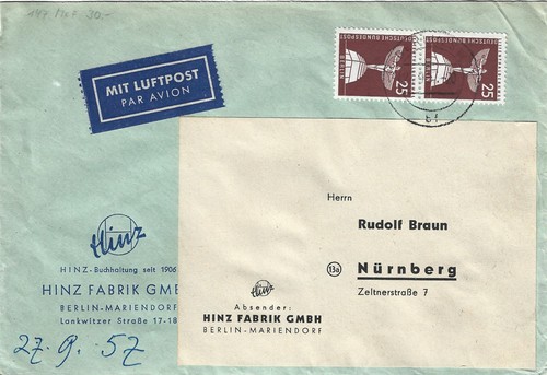 Berlin luftpost doppel - berlin, luftpost-doppel-brief