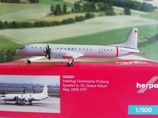 Herpa Wings 533331 Interflug Technische Prüfung Flugsicherung Ilyushin IL_18 Gra