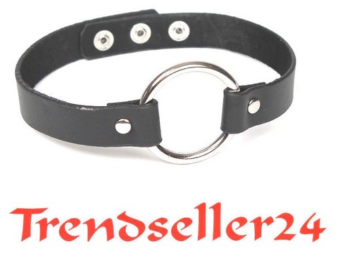 Lederhalsband mit goßem - mit,