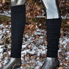 Beinstulpen Schwarz Strick