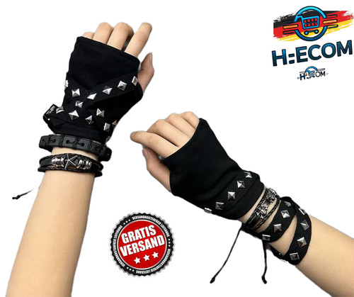 Gothic punk handschuhe schwarz - handschuhe,