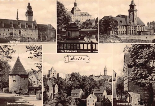 Postkarte zeitz rathaus - postkarte, &