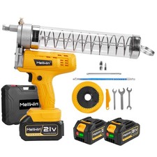 21V Akku Fettpresse Elektrische Grease Gun Fett Fettpistole mit Zubehör Koffer 