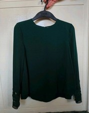 Dunkelgrüne Bluse Zara Gr XS