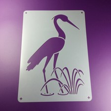 A5 Schablone Vogel Reiher