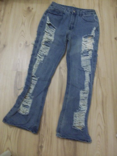 Blaue jeans schlaghose - blaue, jeans-schlaghose