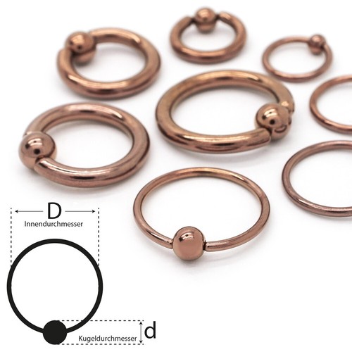 Piercingring klemmkugelring - piercingring,